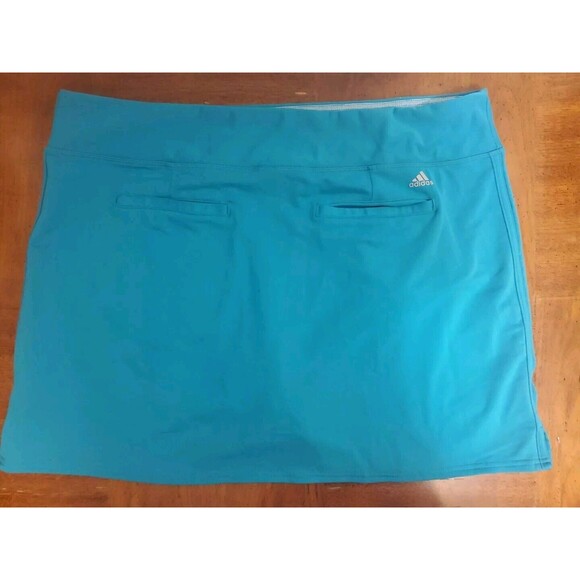 Adidas Clima-cool Turquoise‎ Stretch Skort Skirt Athletic Athleisure Sz XL - Picture 2 of 6